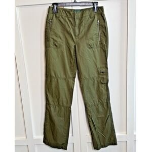 Lauren Ralph Lauren Olive Green Cargo‎ Pants Women's Size 4 Zippers Pockets